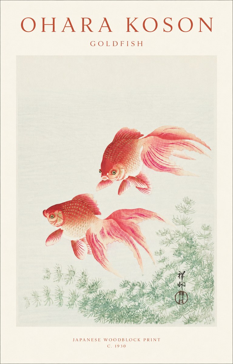 Ohara Koson Goldfish No1 - Póster