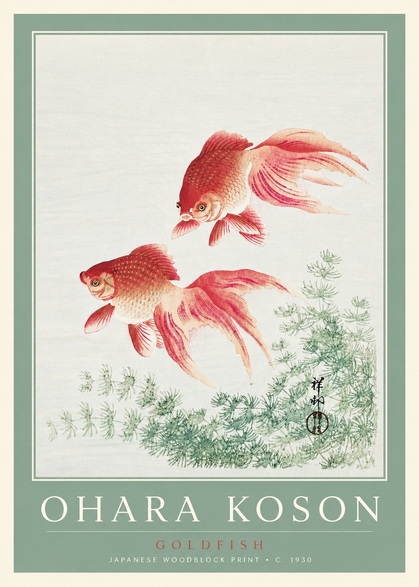 Ohara Koson Goldfish No2 - Póster