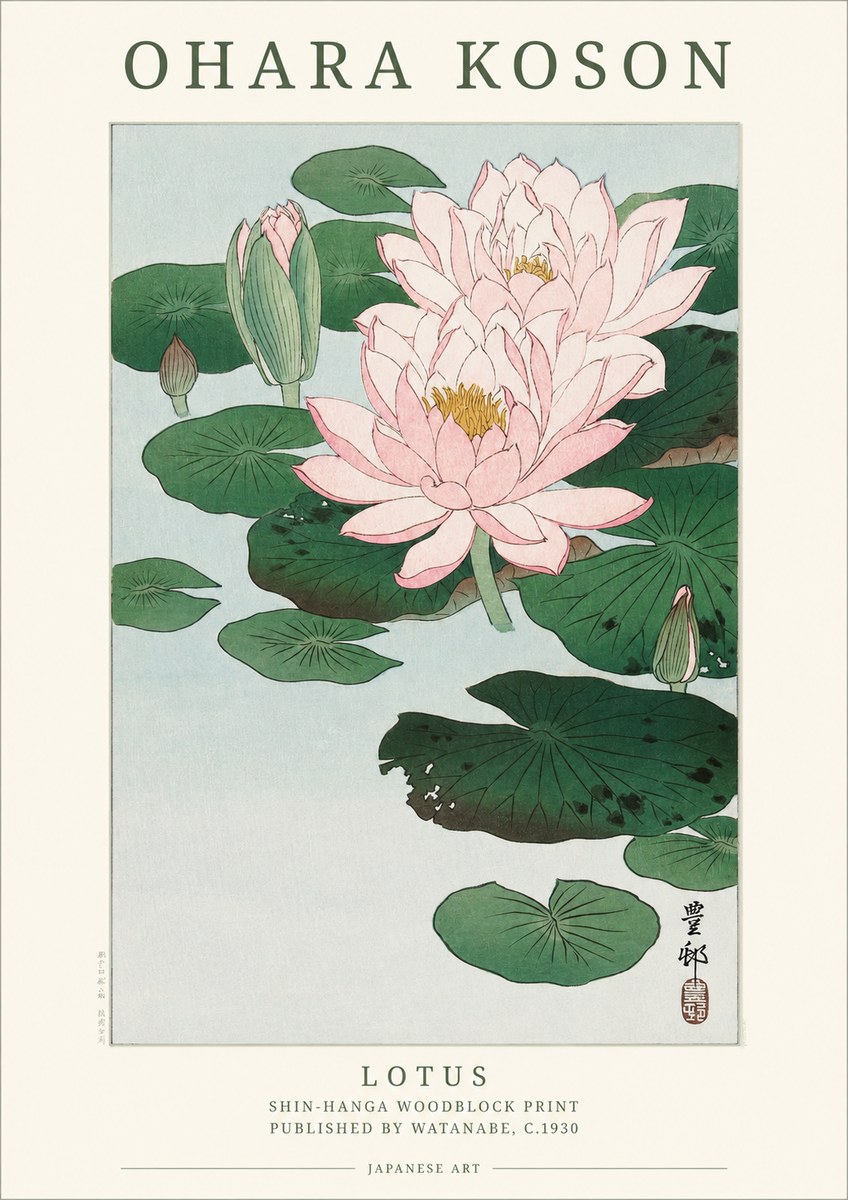 Ohara Koson Lotus I No1 - Póster