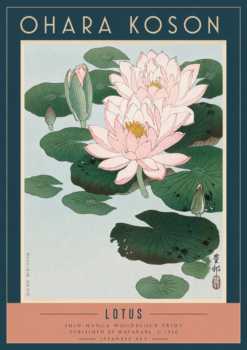 Ohara Koson Lotus I No3 - Póster