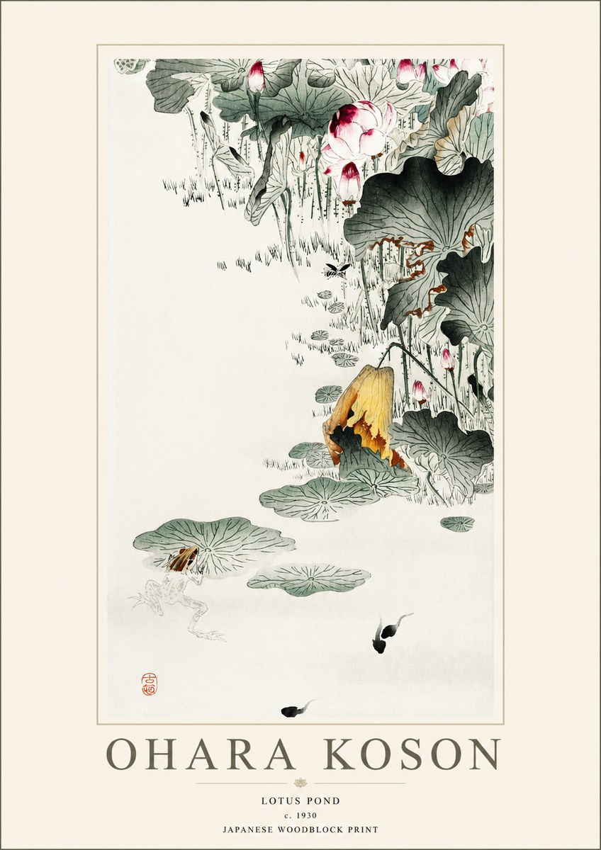 Ohara Koson Lotus Pond No1 - Póster