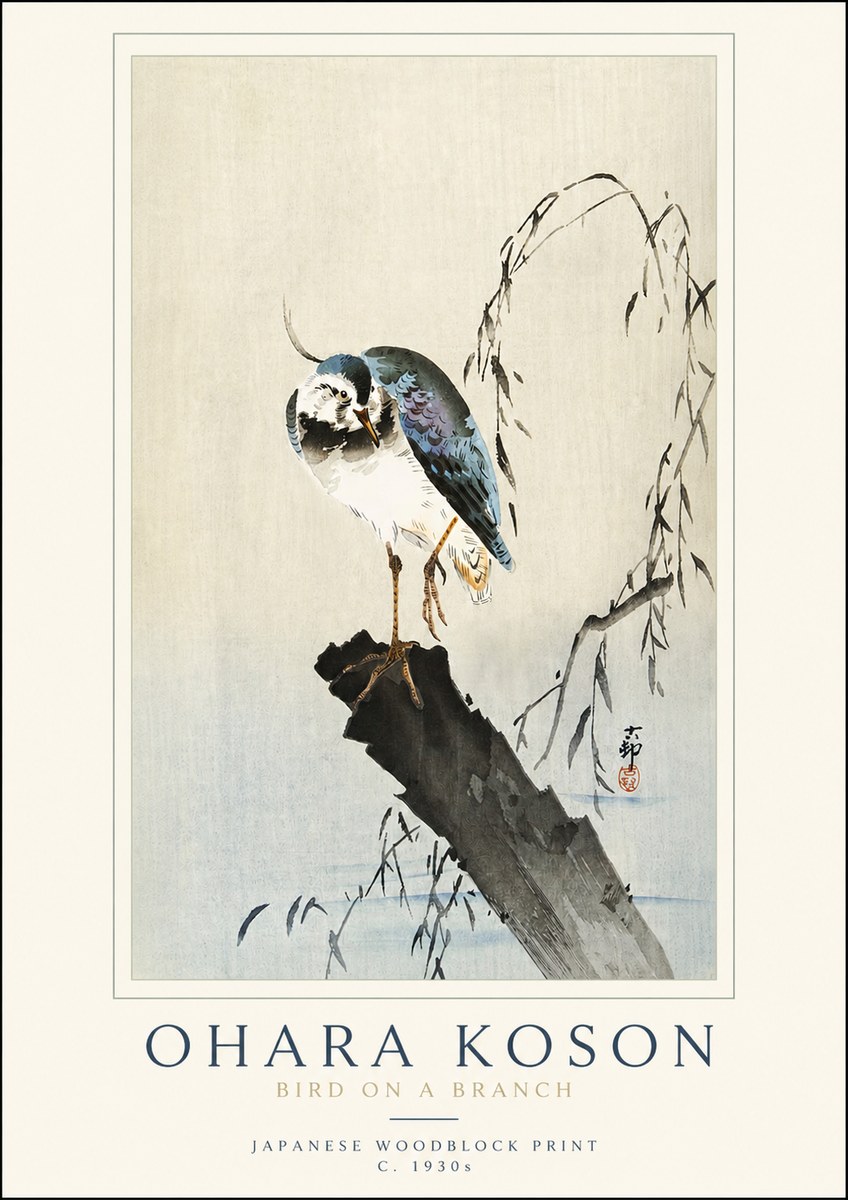 Ohara Koson Bird on a Branch III No3 - Póster