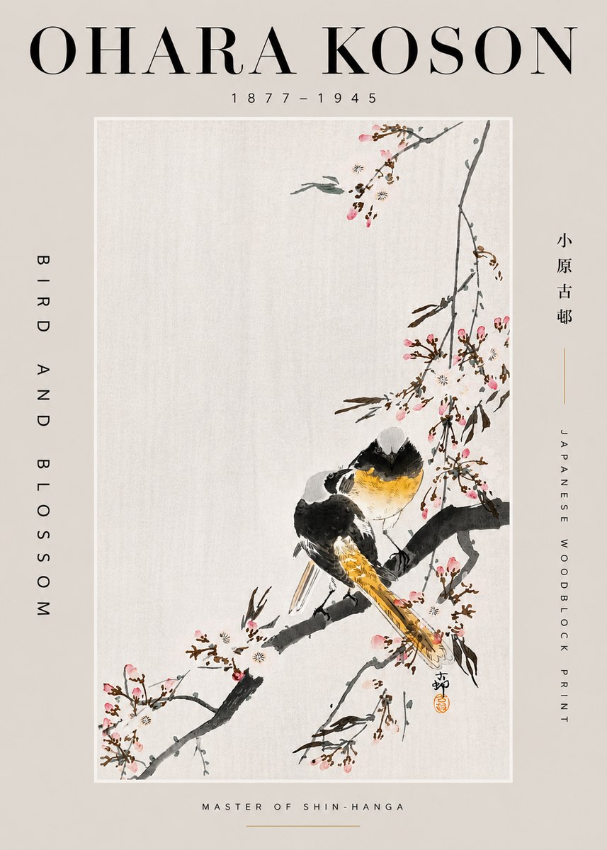 Ohara Koson Bird and Blossom No5 - Póster