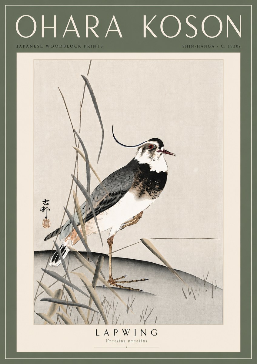 Ohara Koson Lapwing No6 - Póster