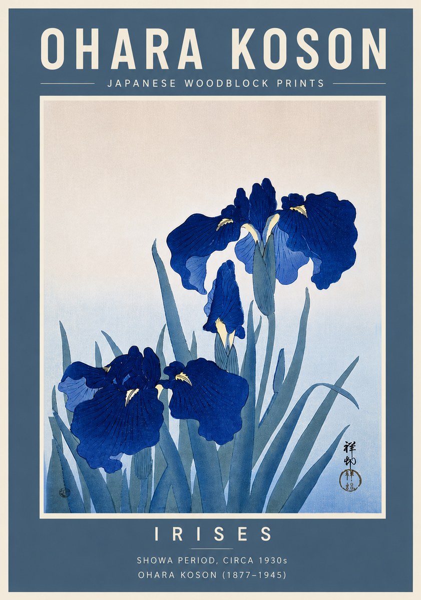 Ohara Koson Iris Es No5 - Póster