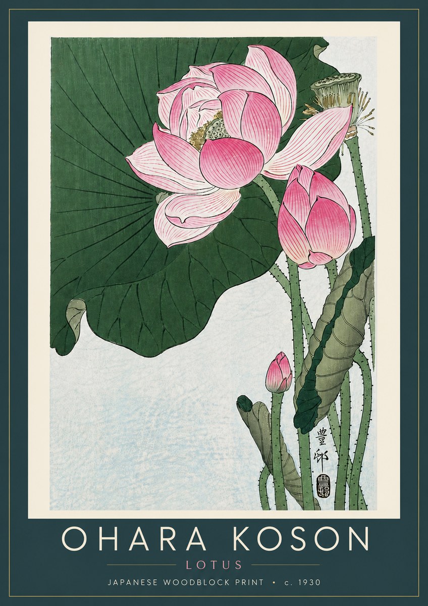 Ohara Koson Lotus II No6 - Póster