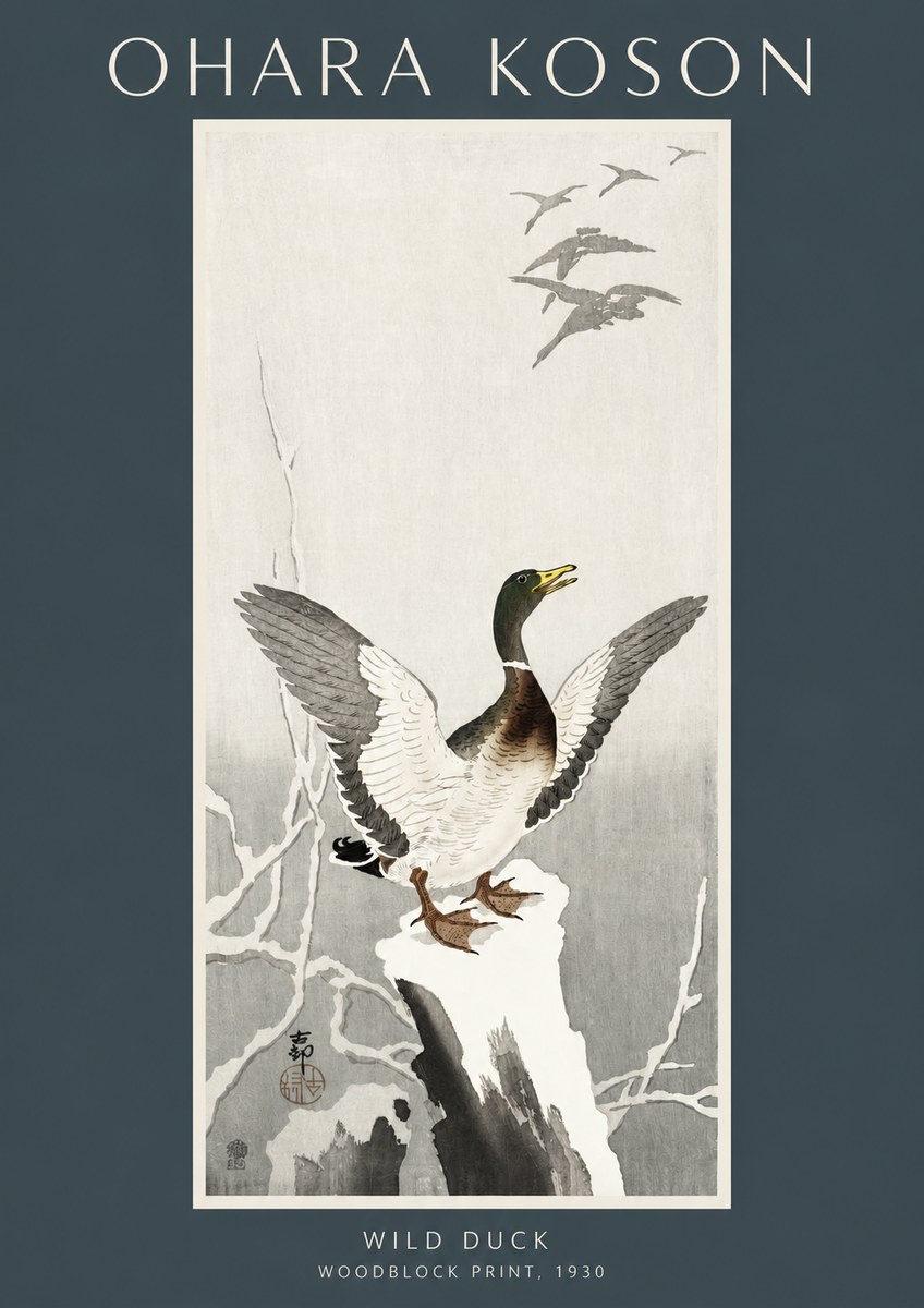 Ohara Koson Wild Duck No2 - Póster
