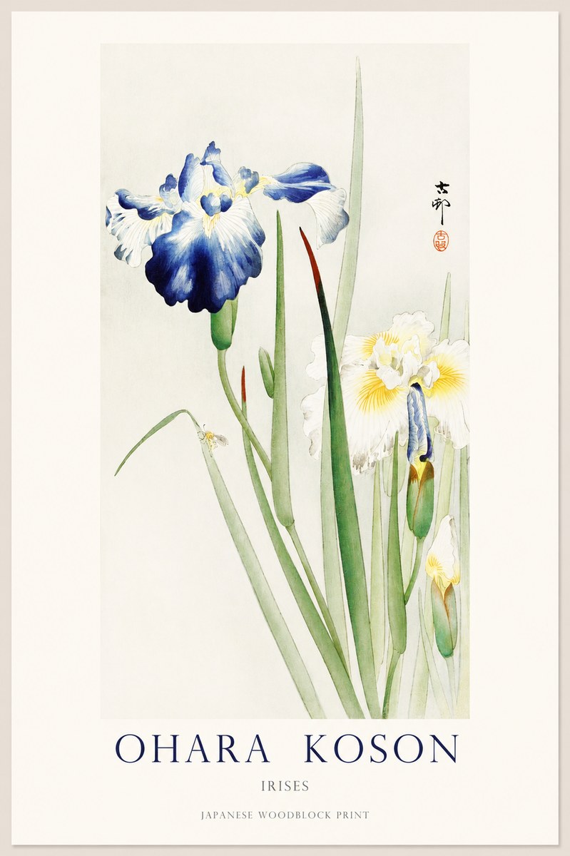 Ohara Koson Irises II No1 - Póster