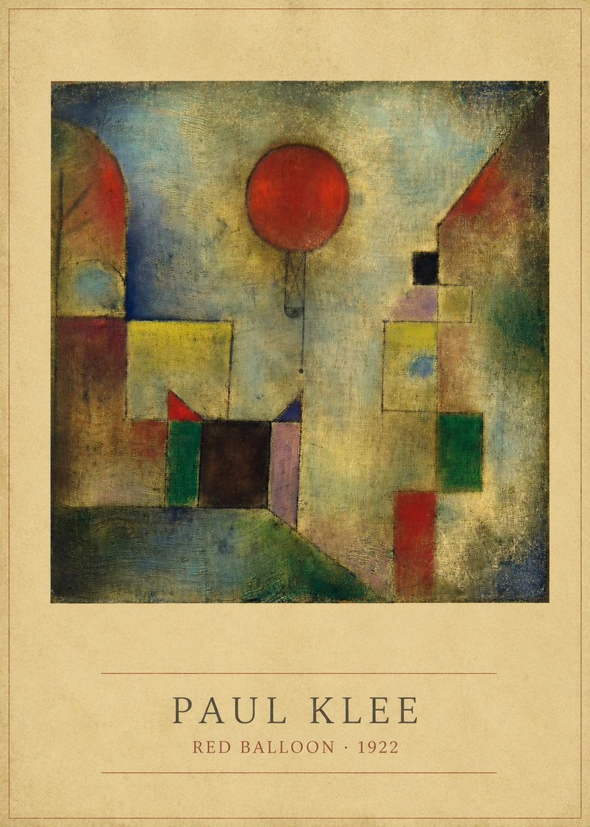 Paul Klee Red Balloon No3 - Póster