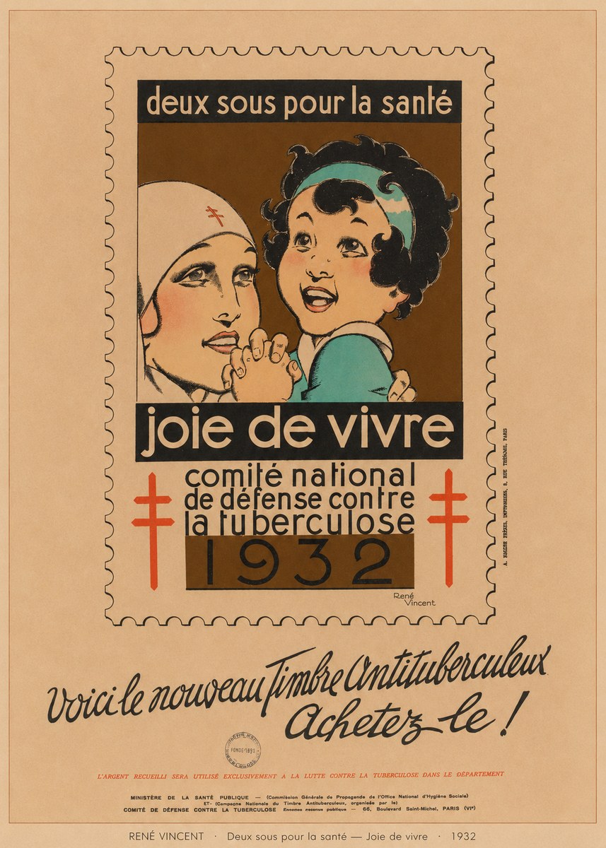 René Vincent Deux Sous Pour La Santé - Joie De Vivre No6 - Póster
