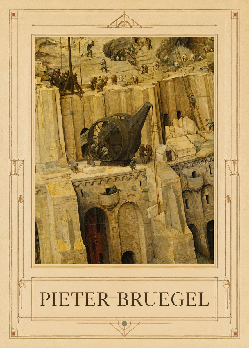 Pieter Bruegel The Tower of Babel VII No1 - Póster