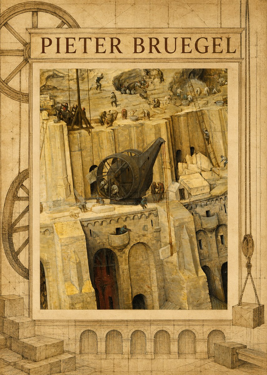 Pieter Bruegel The Tower of Babel VII No3 - Póster