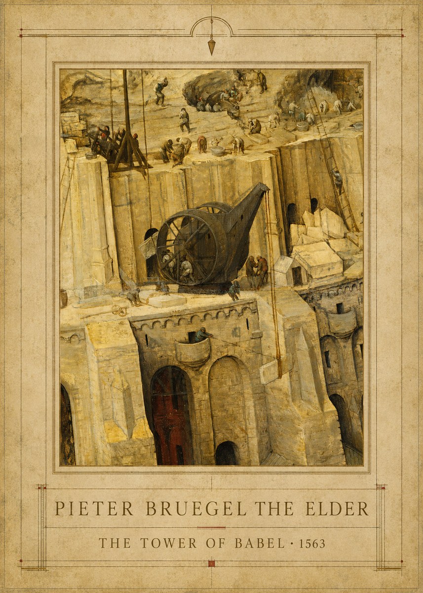 Pieter Bruegel The Tower of Babel VII No4 - Póster