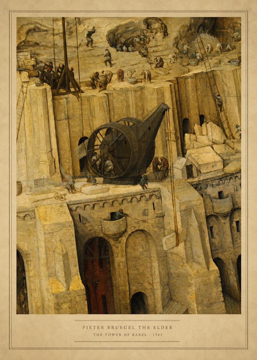 Pieter Bruegel The Tower of Babel VII No5 - Póster