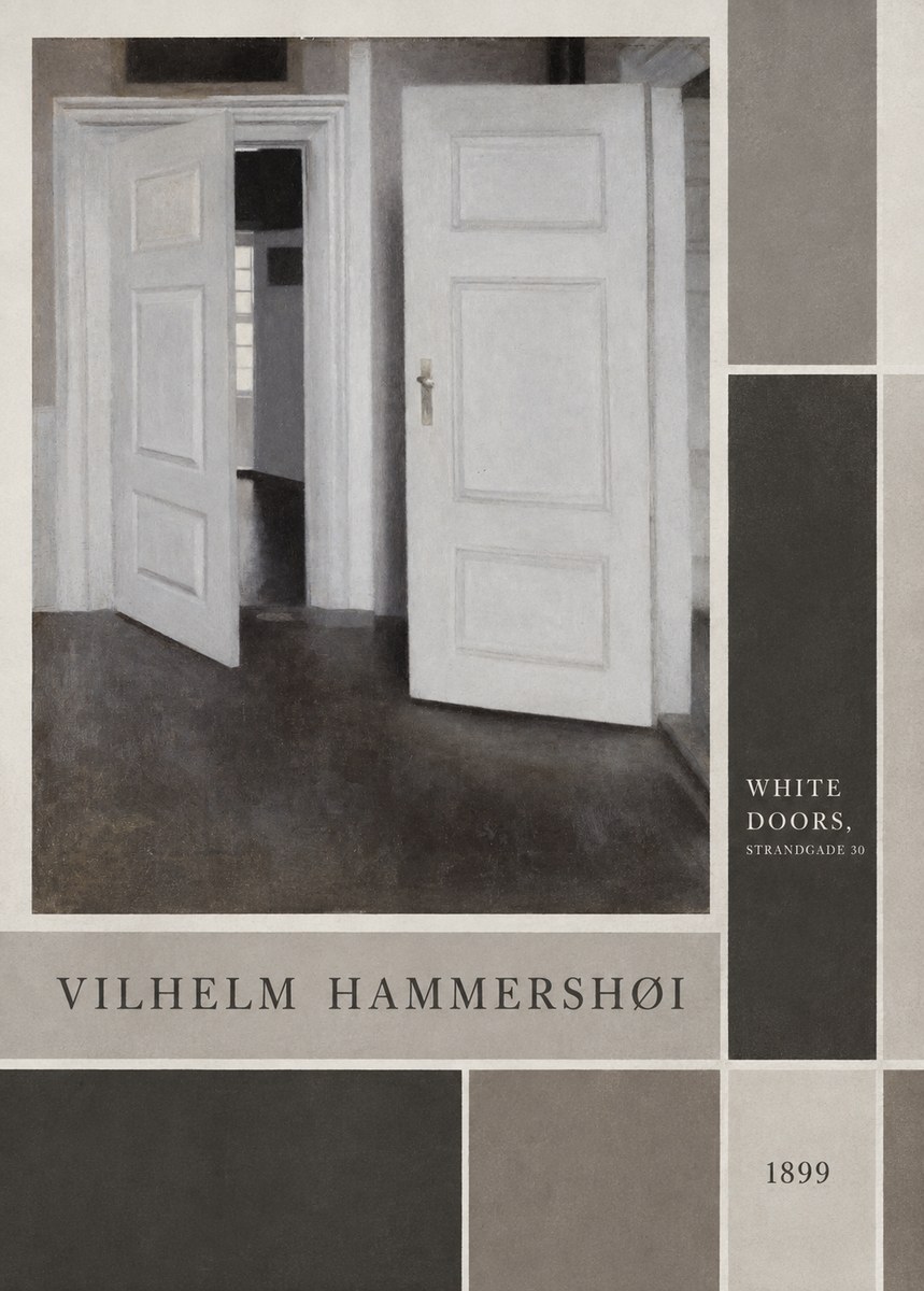 Vilhelm Hammershøi White Doors, Strandgade 30 No4 - Póster