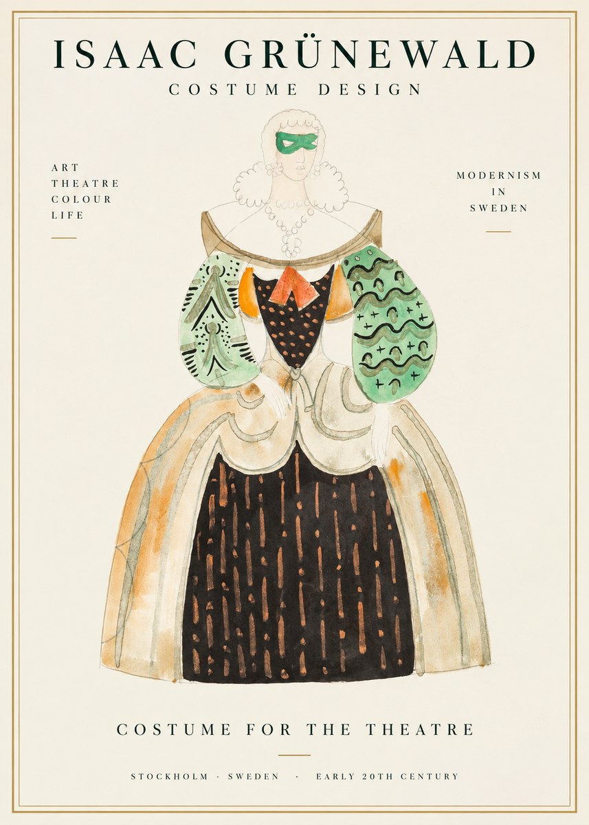 Isaac Grünewald Costume for the Theatre No1 - Póster