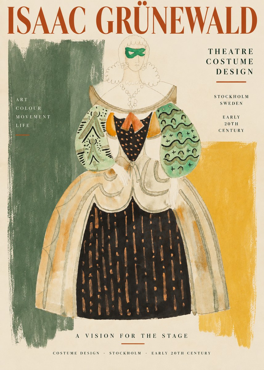 Isaac Grünewald Costume for the Theatre No3 - Póster