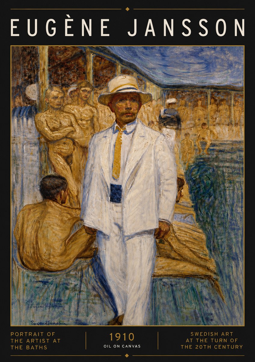 Eugène Jansson Portrait of the Artist at the Baths No5 - Póster