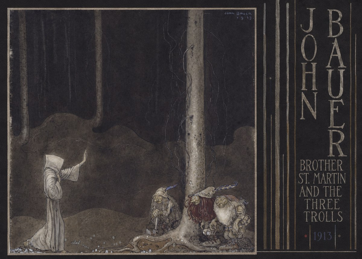 John Bauer Brother St. Martin and the Three Trolls No6 - Póster