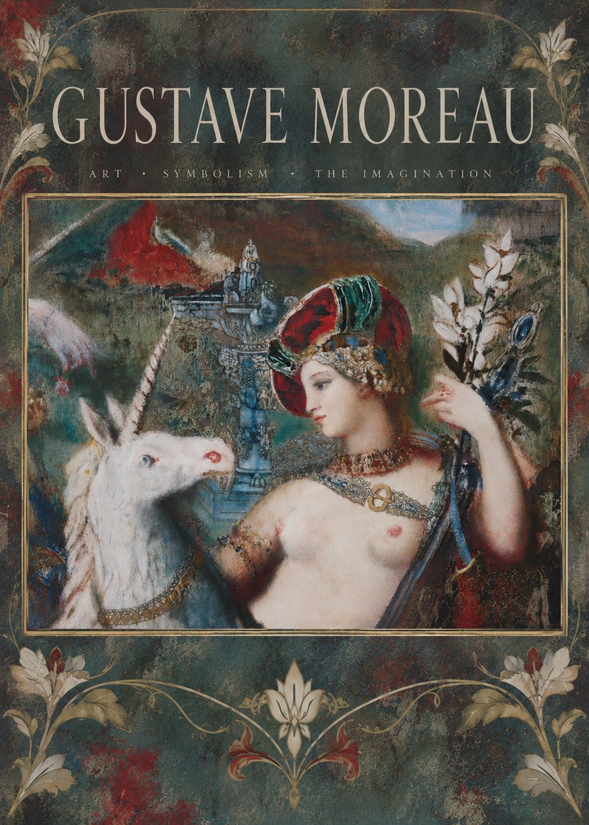 Gustave Moreau The Unicorns I No6 - Póster