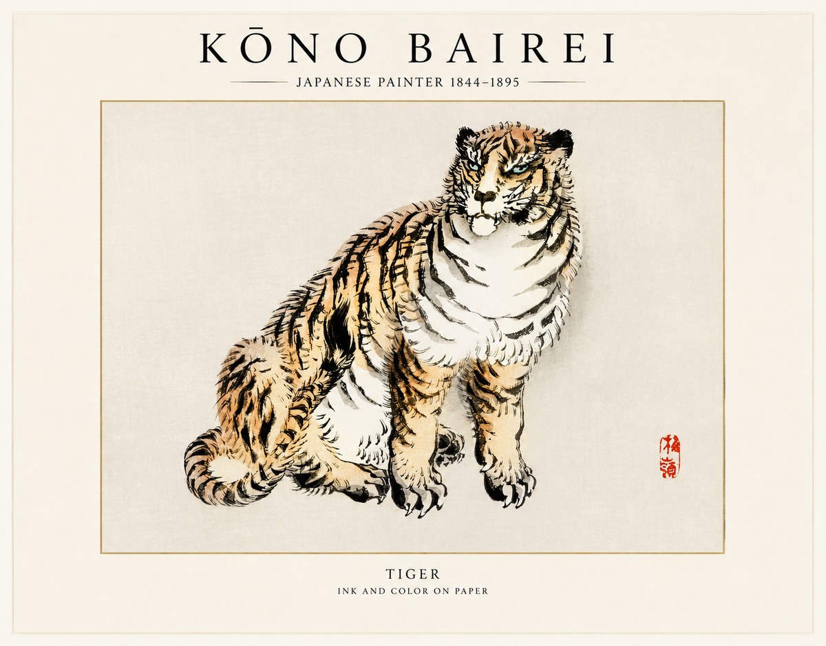 Kōno Bairei Tiger No1 - Póster
