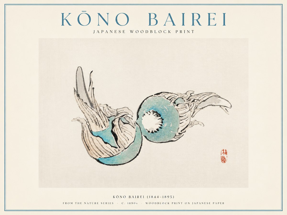 Kōno Bairei Abstract Botanical Forms No1 - Póster