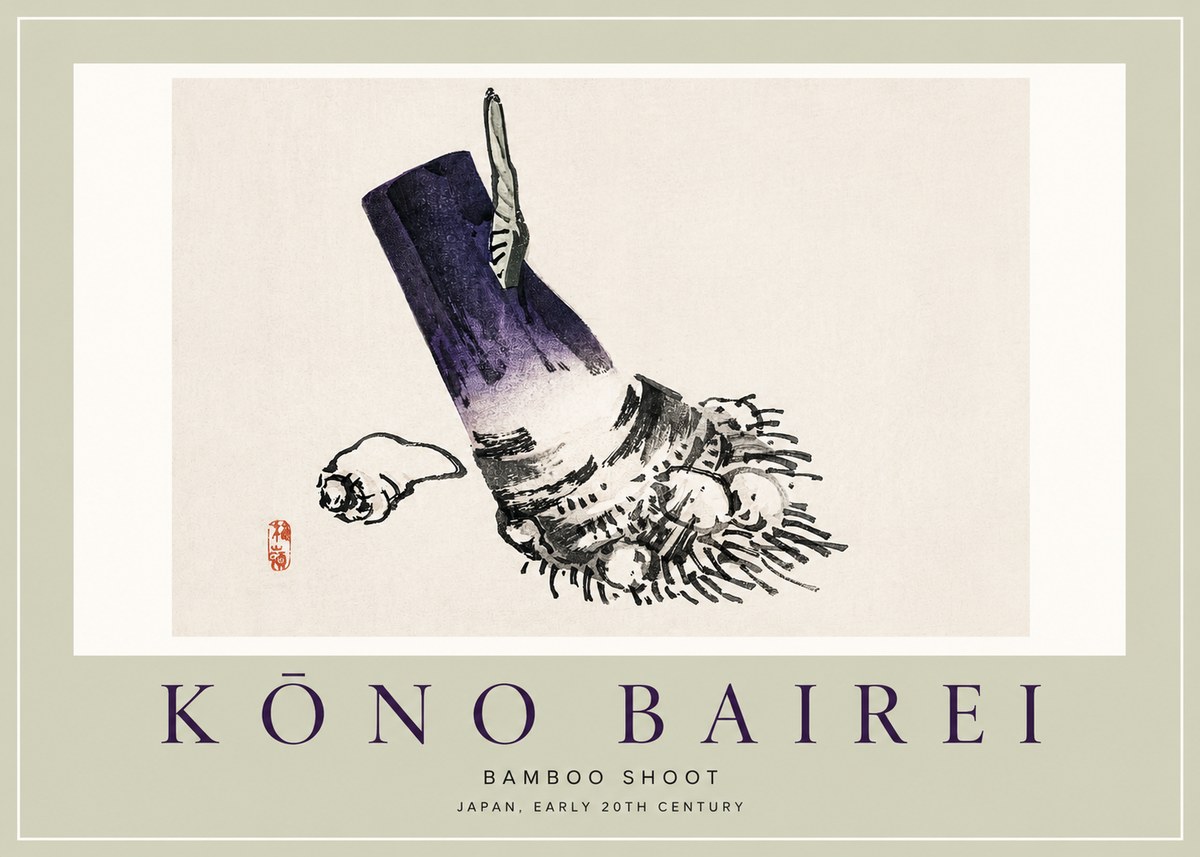Kōno Bairei Bamboo Shoot No2 - Póster
