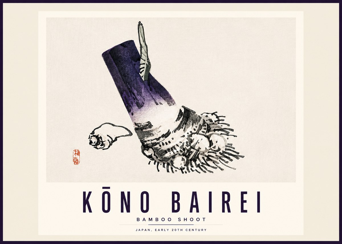 Kōno Bairei Bamboo Shoot No3 - Póster