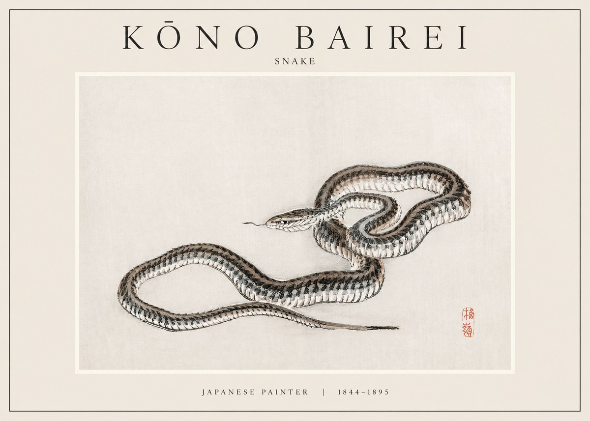 Kōno Bairei Snake No1 - Póster