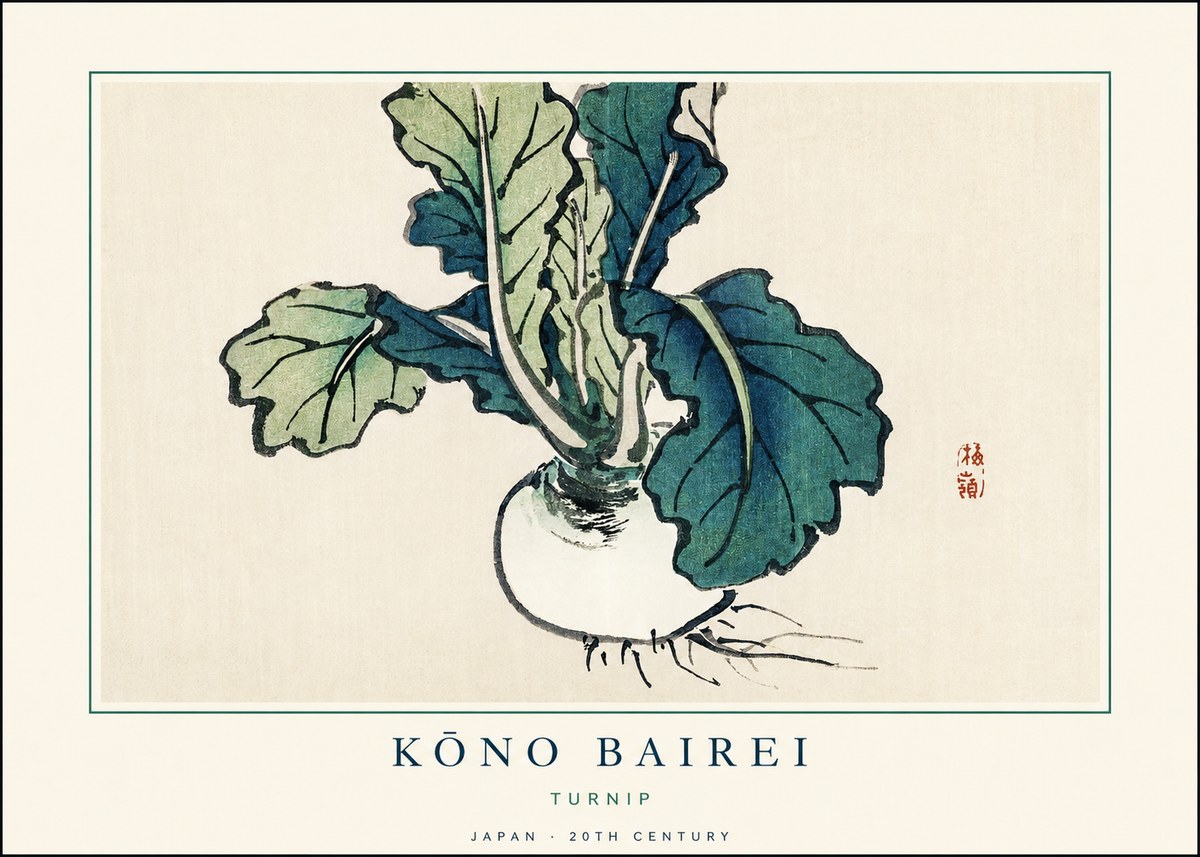Kōno Bairei Turnip No1 - Póster