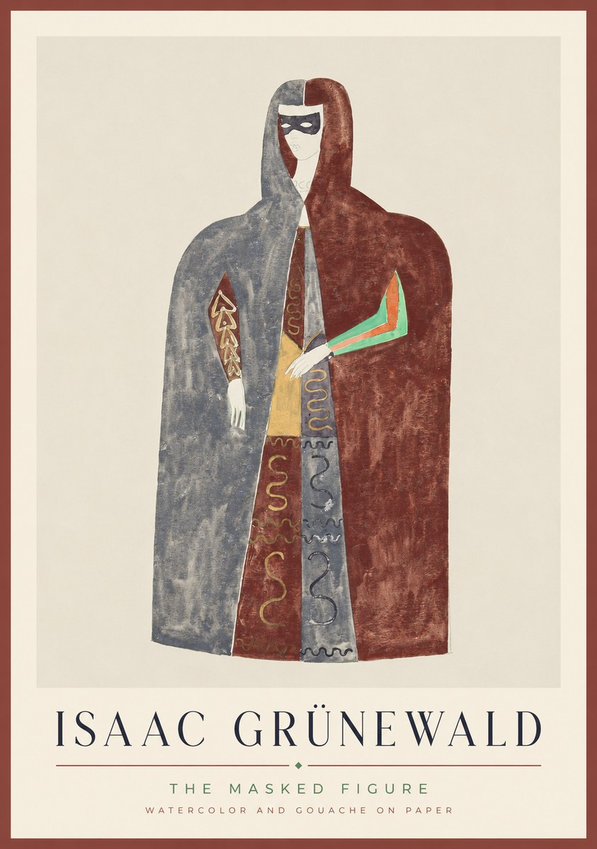 Isaac Grünewald The Masked Figure No1 - Póster