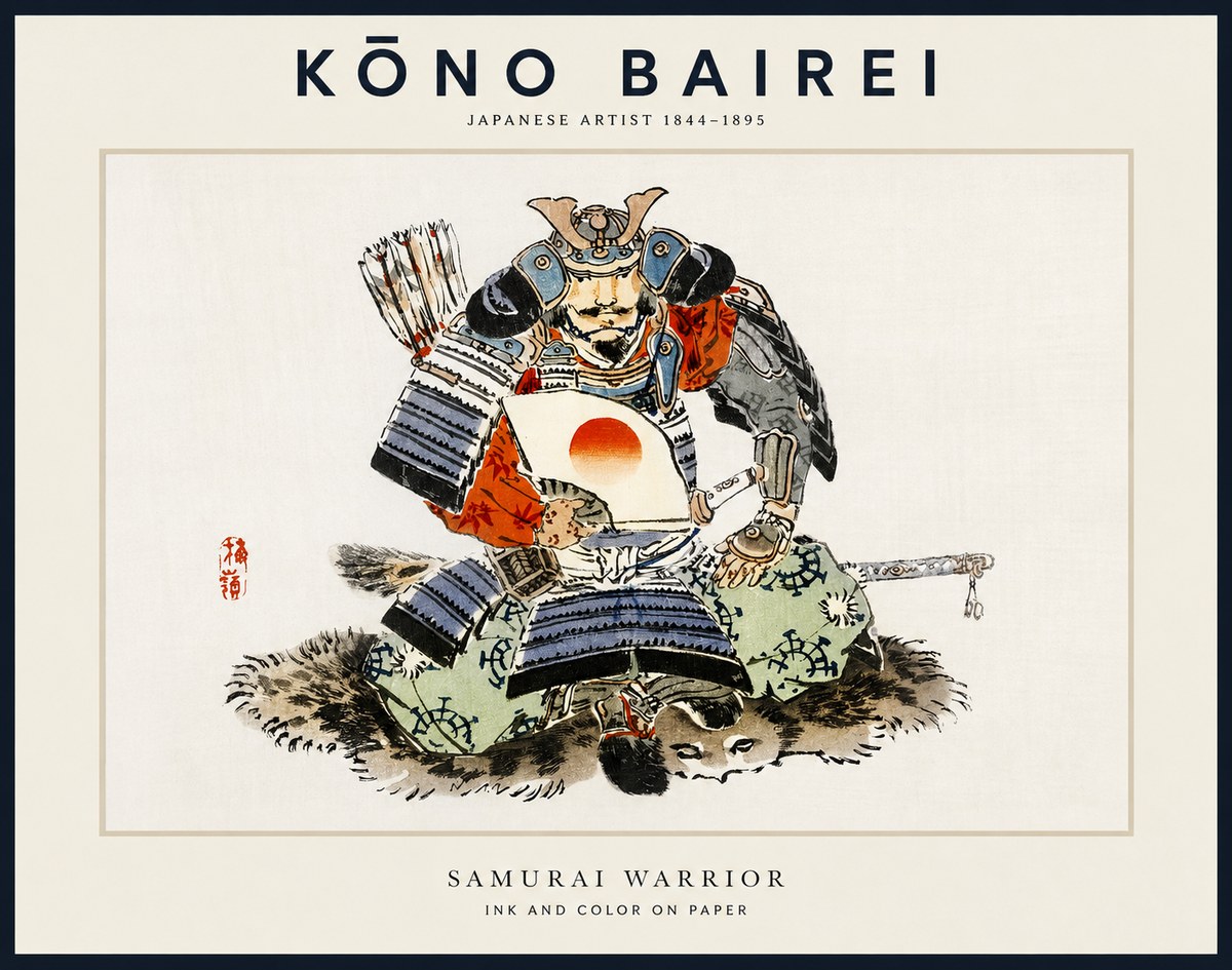 Kōno Bairei Samurai Warrior No1 - Póster