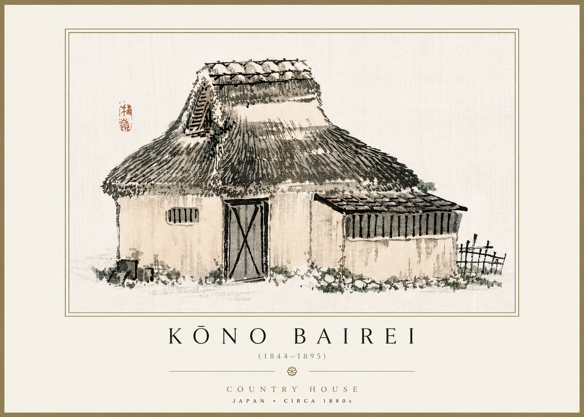 Kōno Bairei Country House No4 - Póster