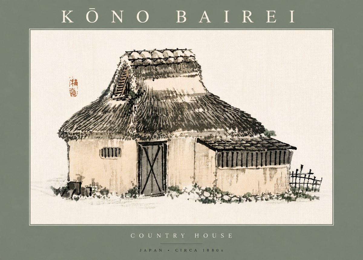 Kōno Bairei Country House No5 - Póster