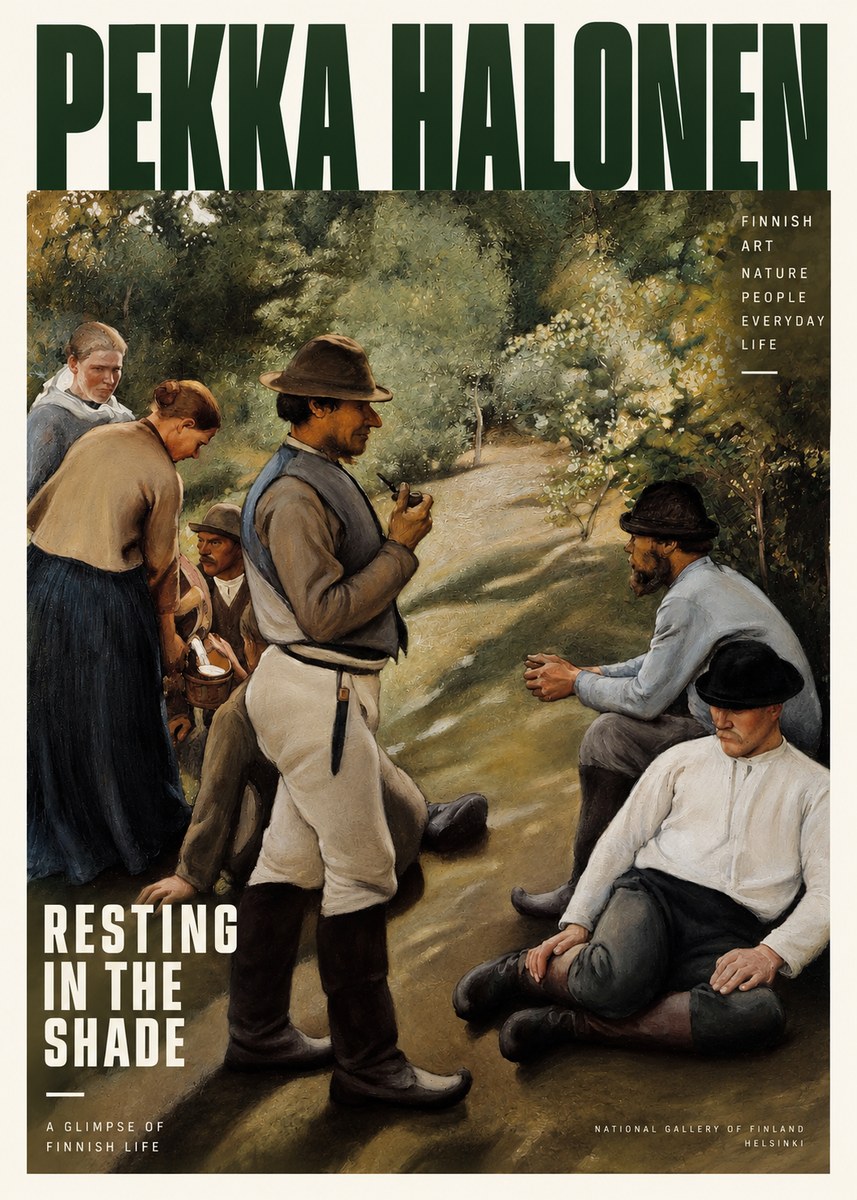 Pekka Halonen Resting in the Shade No2 - Póster