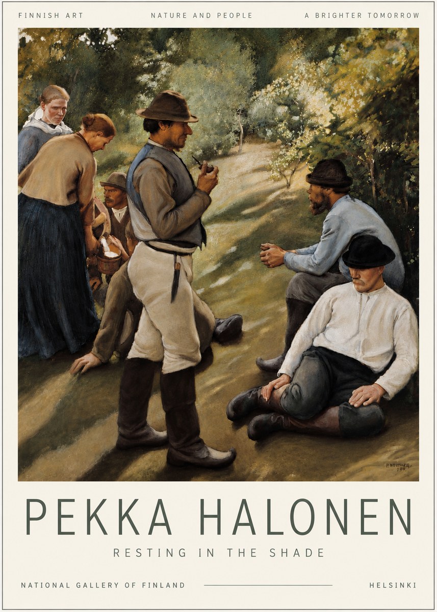 Pekka Halonen Resting in the Shade No6 - Póster