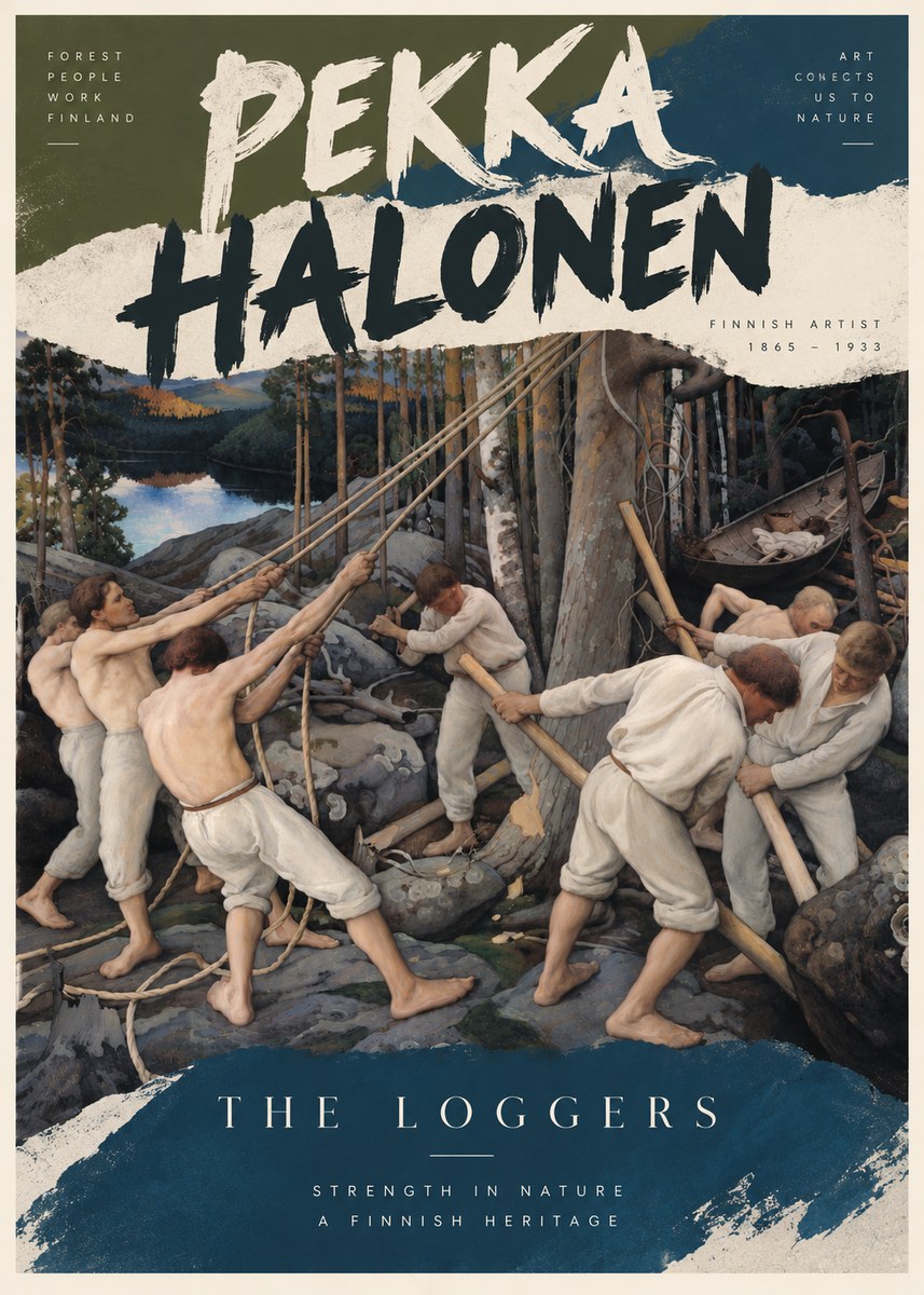 Pekka Halonen The Loggers No6 - Póster