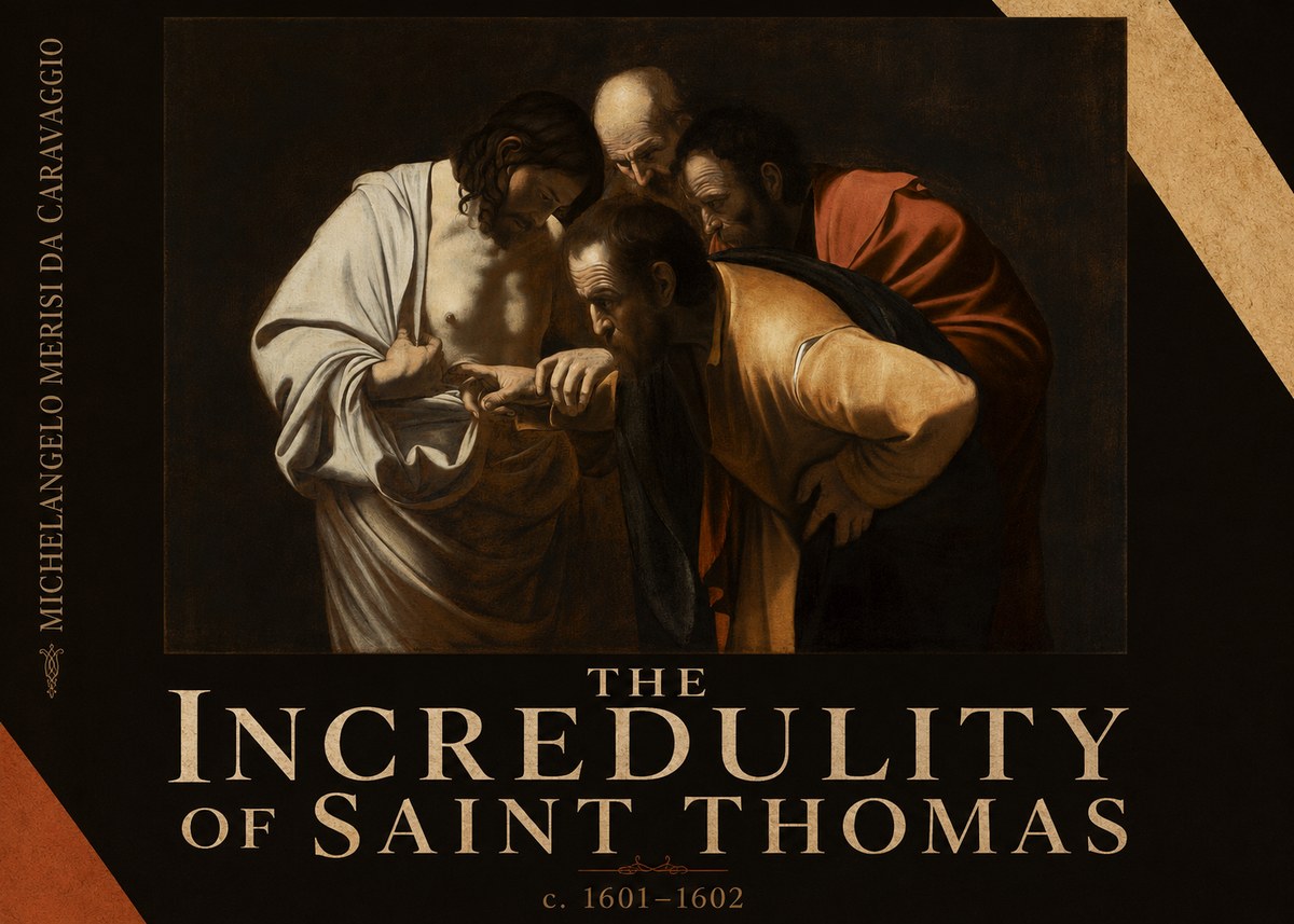 Michelangelo Merisi da Caravaggio The Incredulity of Saint Thomas III No6 - Póster