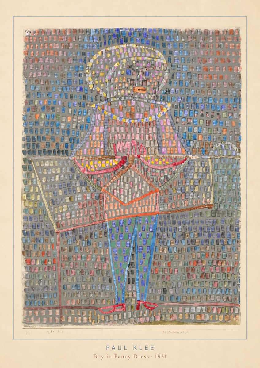 Paul Klee Boy in Fancy Dress No4 - Póster