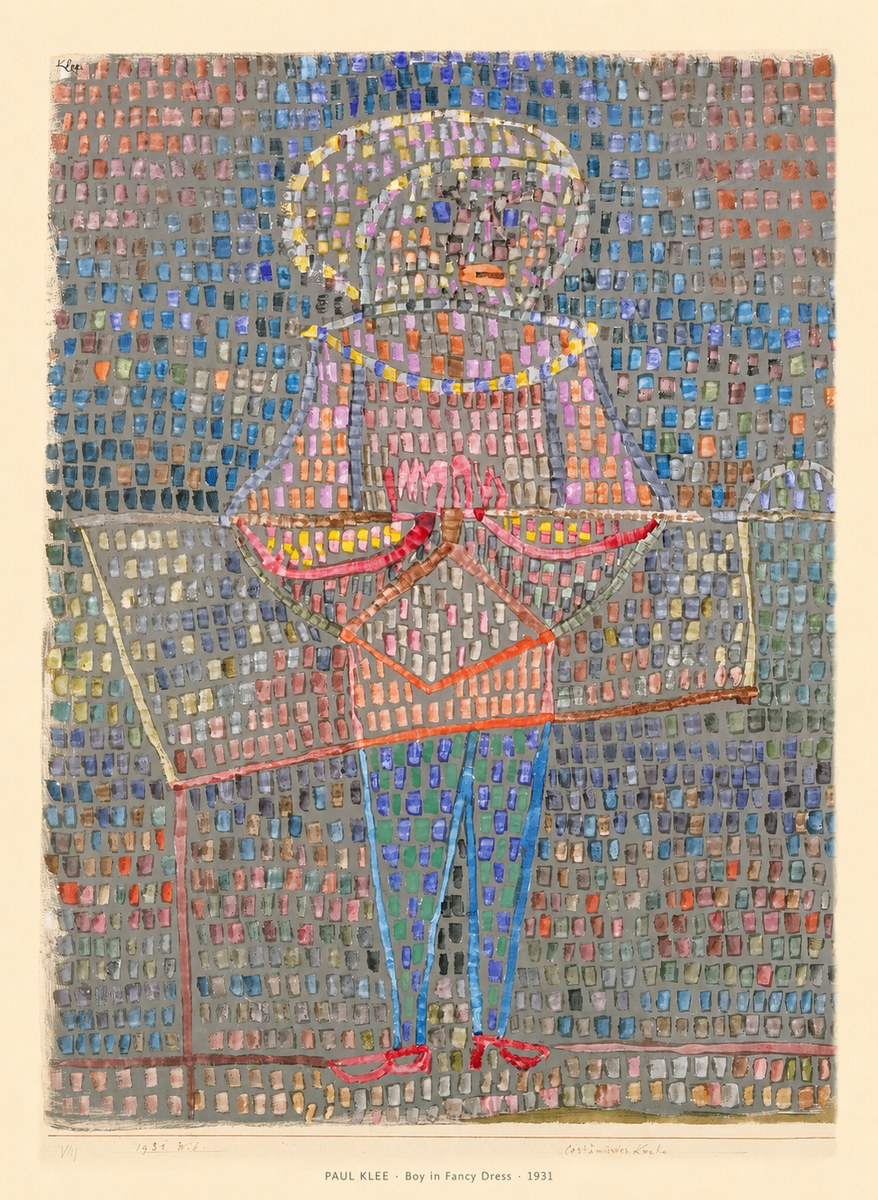 Paul Klee Boy in Fancy Dress No6 - Póster