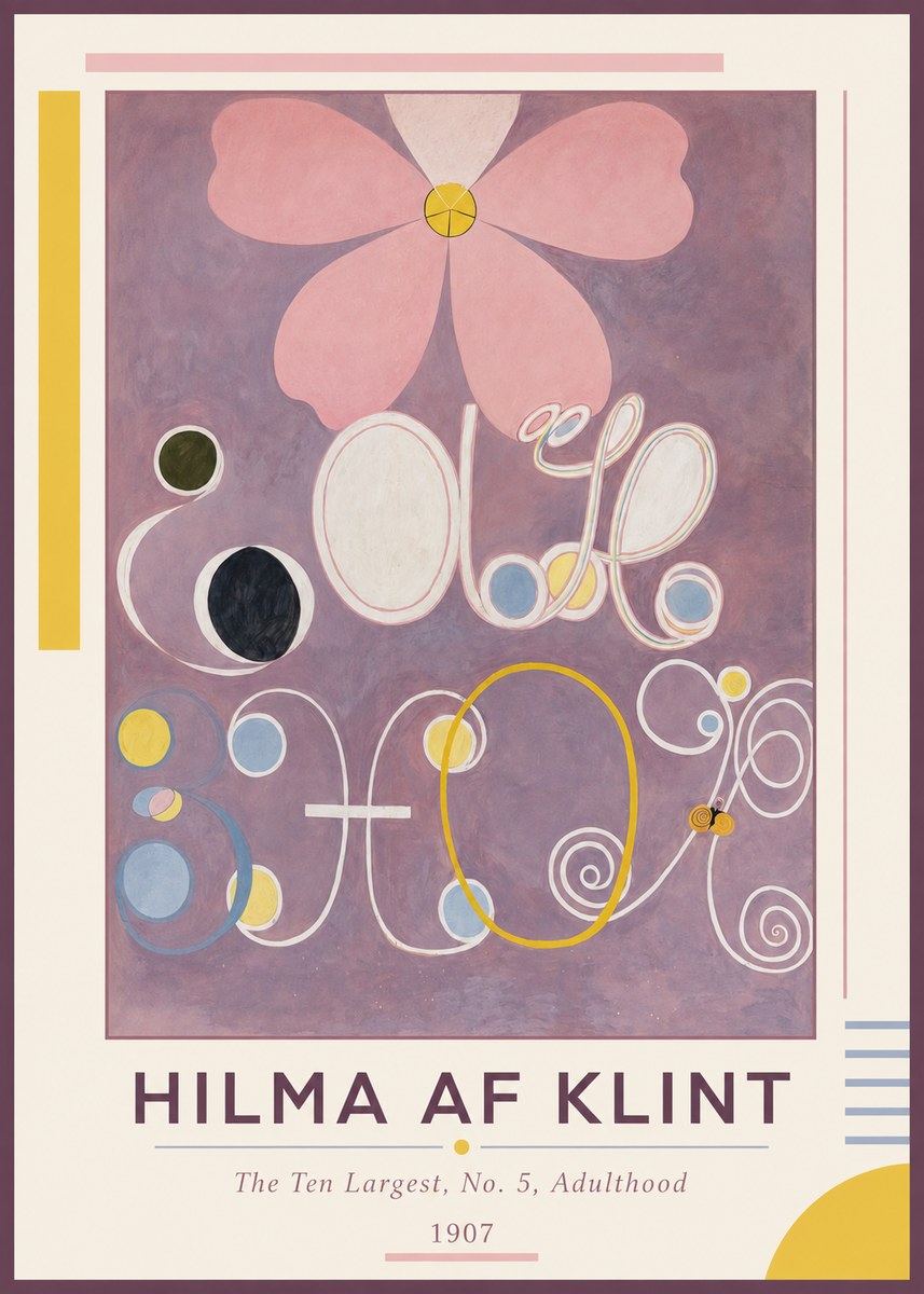 Hilma af Klint The Ten Largest, No. 5, Adulthood No1 - Póster