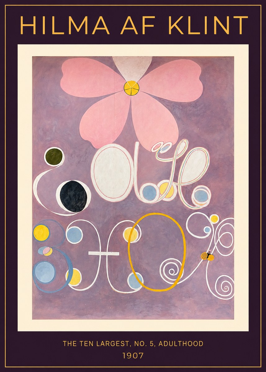 Hilma af Klint The Ten Largest, No. 5, Adulthood No2 - Póster