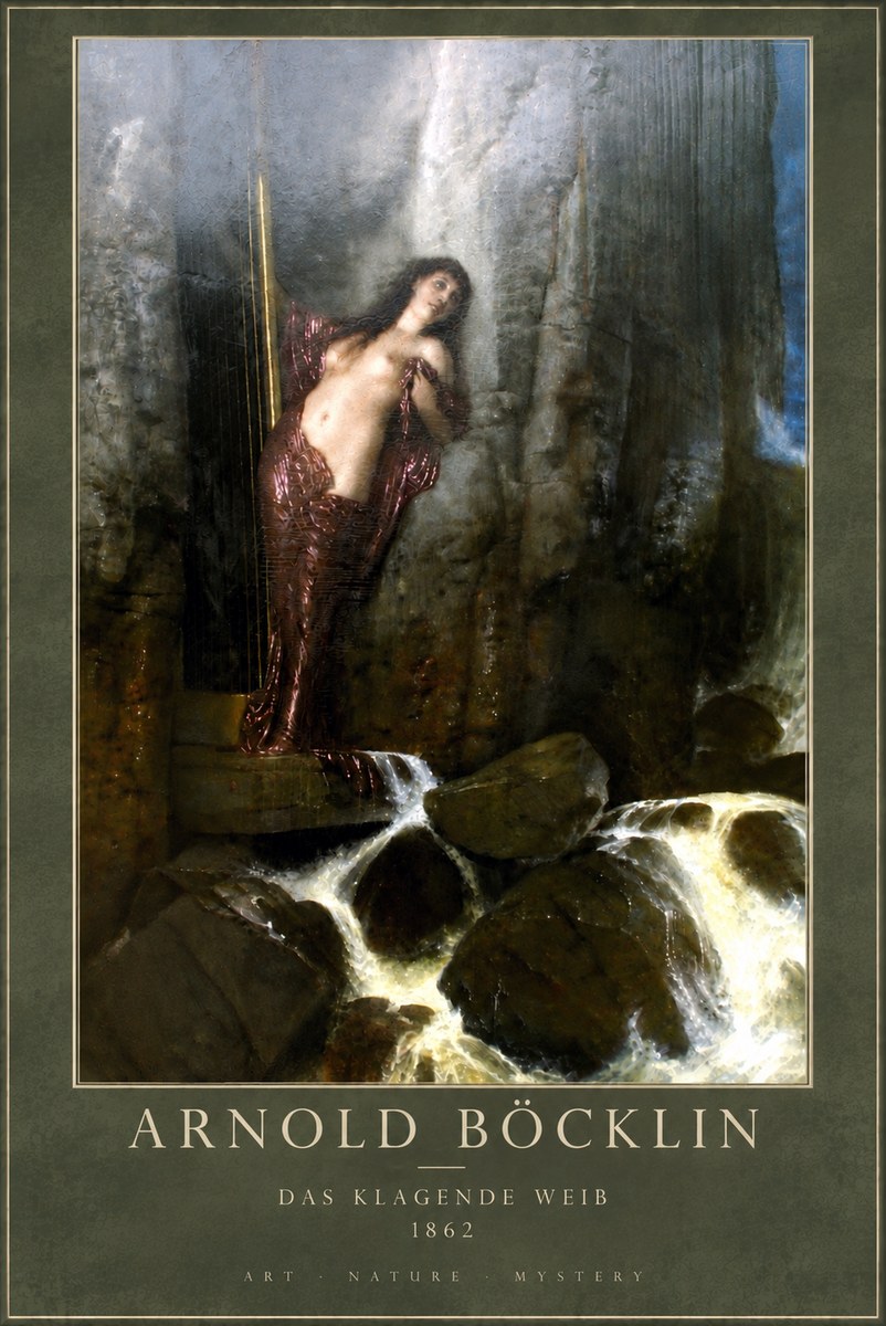 Arnold Böcklin Das Klagende Weib No5 - Póster