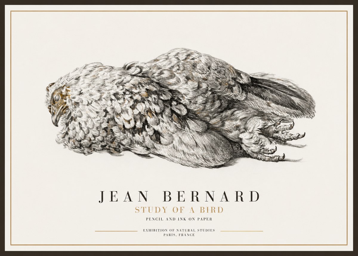 Jean Bernard Study of a Bird I No1 - Póster