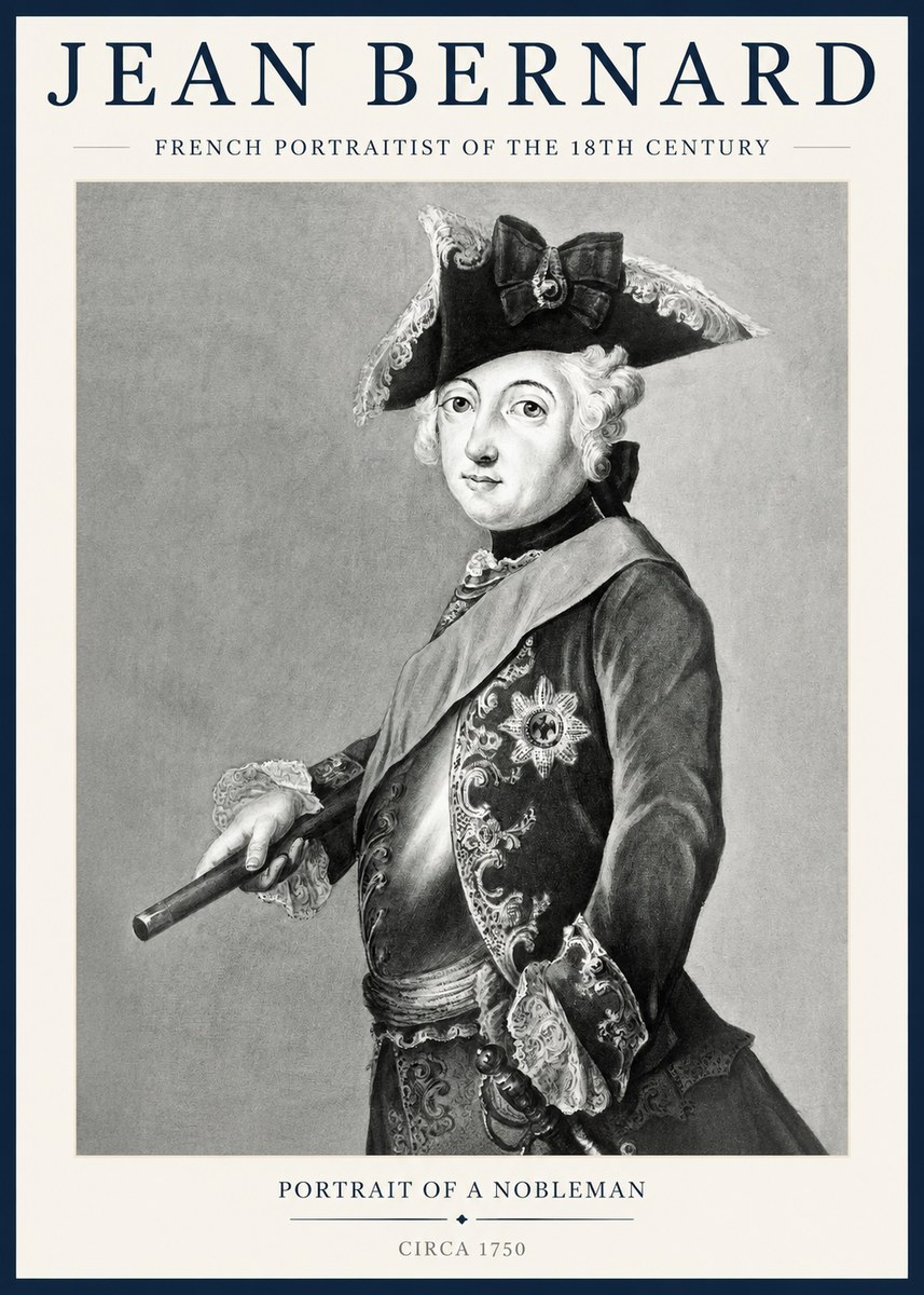 Jean Bernard Portrait of a Young Nobleman No3 - Póster