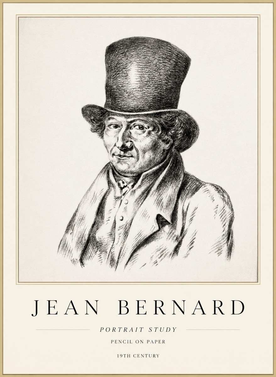 Jean Bernard Portrait Study of a Gentleman No3 - Póster