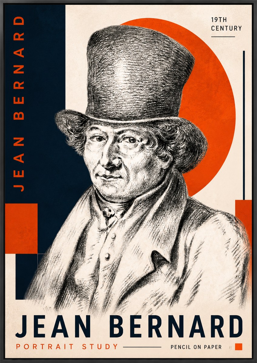 Jean Bernard Portrait Study of a Gentleman No4 - Póster
