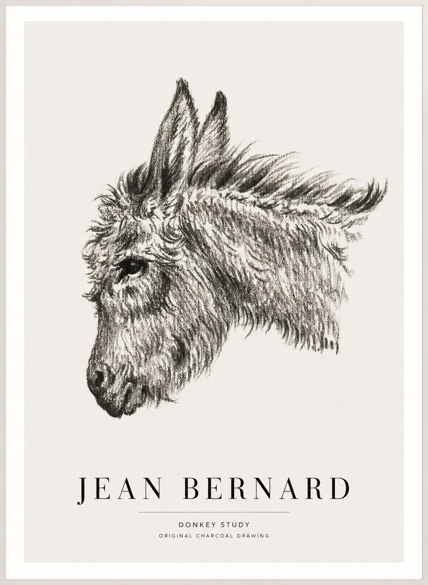 Jean Bernard Donkey Study I No3 - Póster