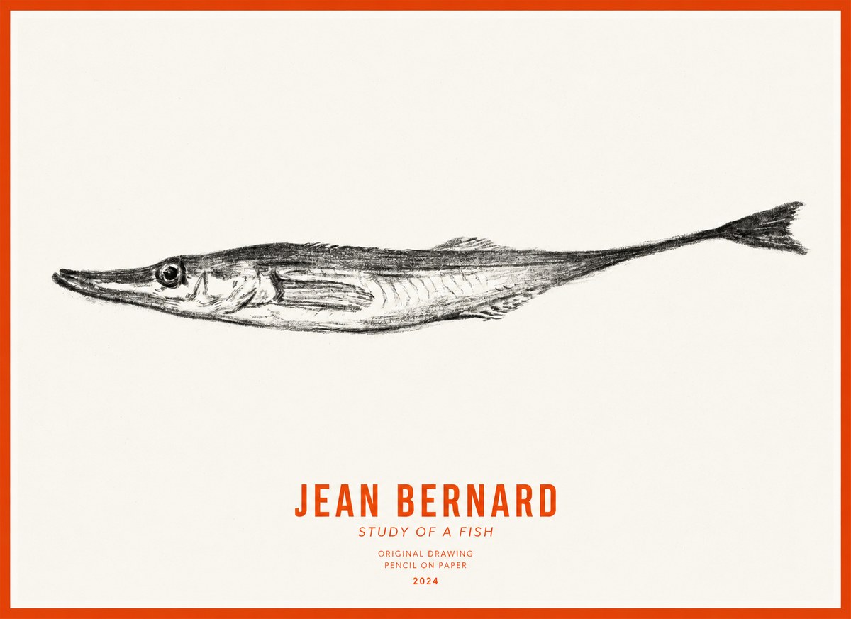 Jean Bernard Study of a Fish I No3 - Póster