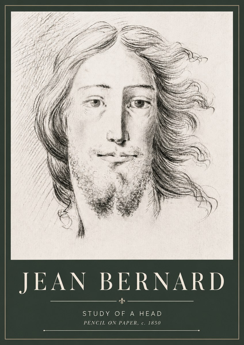 Jean Bernard Study of a Head No6 - Póster